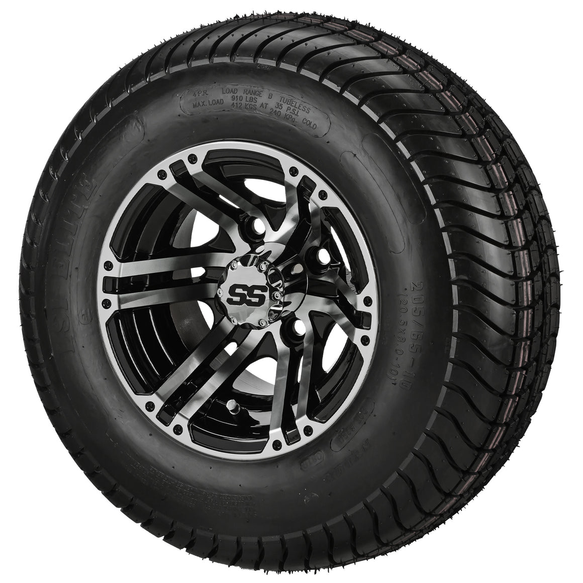 10" Yukon Wheels on LSI Elite Tires Combo