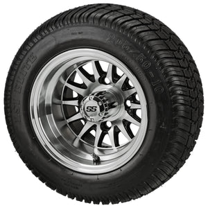 14-Spoke Black & Machined on 205/50-10 Low Pro Tire