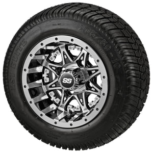 10" Revenge Black/Machined on LSI Elite Tire & Wheel Combos