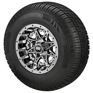 10" Revenge Black/Machined on Deli Tire & Wheel Combos