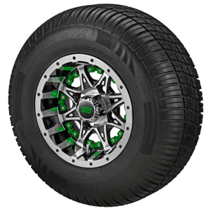 10" Revenge Black/Machined on Deli Tire & Wheel Combos