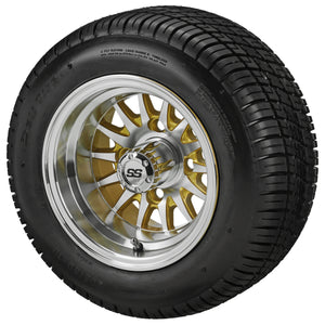 10" 14-Spoke Wheels on Deli Tires Combo