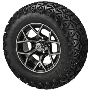 12" Ninja Wheels on Black Trail Tires Combos