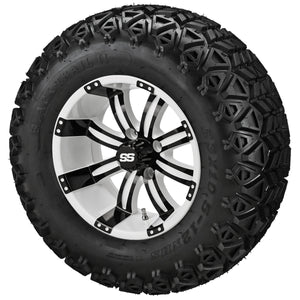 12" Casino Wheels on Black Trail Tires Combos