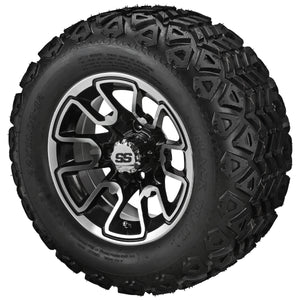 12" Tombstone Black/Machined on Black Trail Tire & Wheel Combos