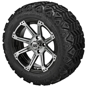 12" Rampage Black/Machined on Black Trail Tire & Wheel Combos