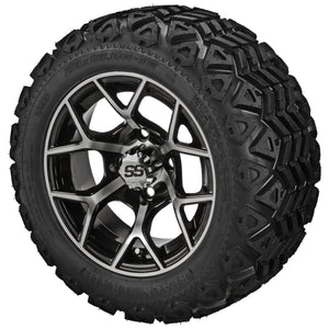 12" Ninja Wheels on Black Trail Tires Combos