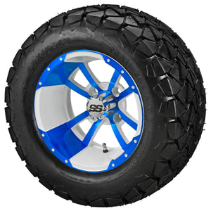12" Maltese Cross Wheels on 22x10.00-12 Trail Fox A/T Tire Combo