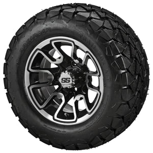 12" Tombstone Wheel on 22x10.00-12 Trail Fox A/T Tires Combo