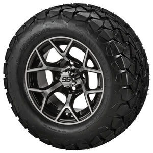 12" Ninja Wheels on 22x10.00-12 Trail Fox A/T Tires Combo