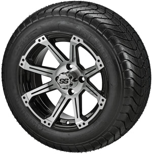 12" Rampage Black/Machined on LSI Elite Tire & Wheel Combos