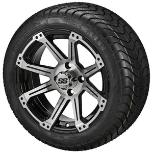 12" Rampage Black/Machined on LSI Elite Tire & Wheel Combos