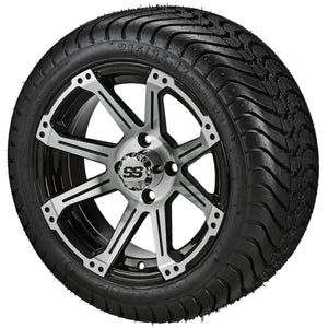 12" Rampage Black/Machined on LSI Elite Tire & Wheel Combos