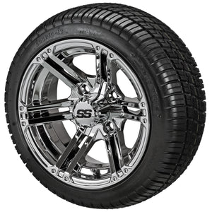 12" Yukon Wheels on 205/30-12 Deli Tires Combo