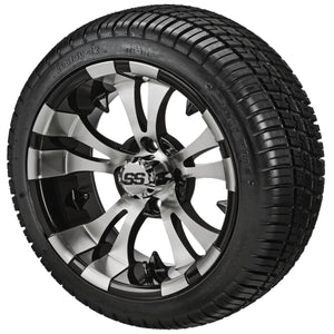 12" Warlock Wheels on 205/30-12 Deli Tires Combo