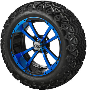 14" Maltese Cross Wheels on 22x10.00-14 Trail Fox A/T Tires Combo