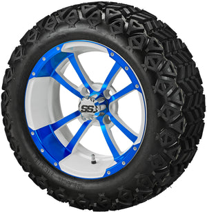 14" Maltese Cross Wheels on 22x10.00-14 Trail Fox A/T Tires Combo