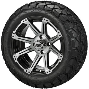 14" Rampage Wheels on 22x10.00-14 Trail Fox A/T Tires Combo