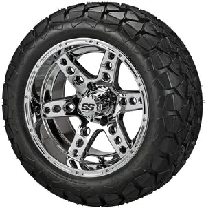 14" Chaos Wheels on 22x10.00-14 Trail Fox A/T Tires Combo