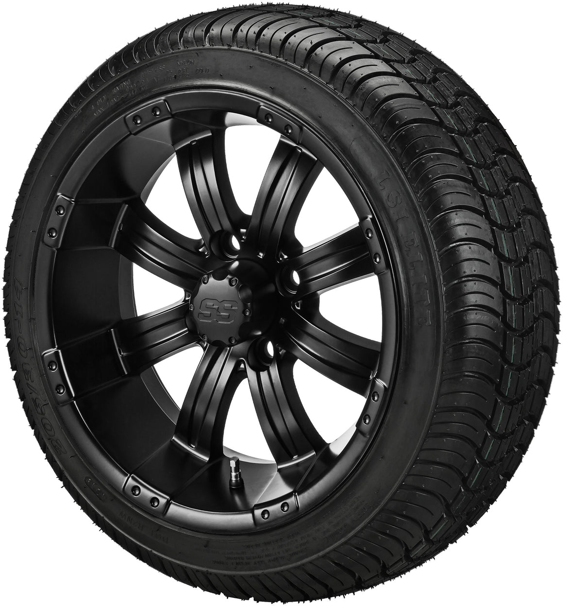 15" Casino Matte Black on 205/35R15 LSI Elite Radial Tires