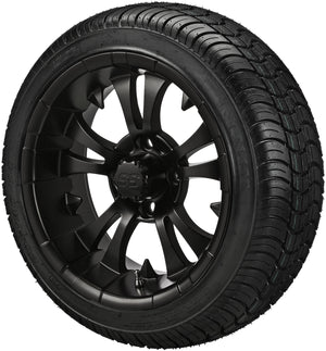 15" Warlock Matte Black on 205/35R15 LSI Elite Radial Tires