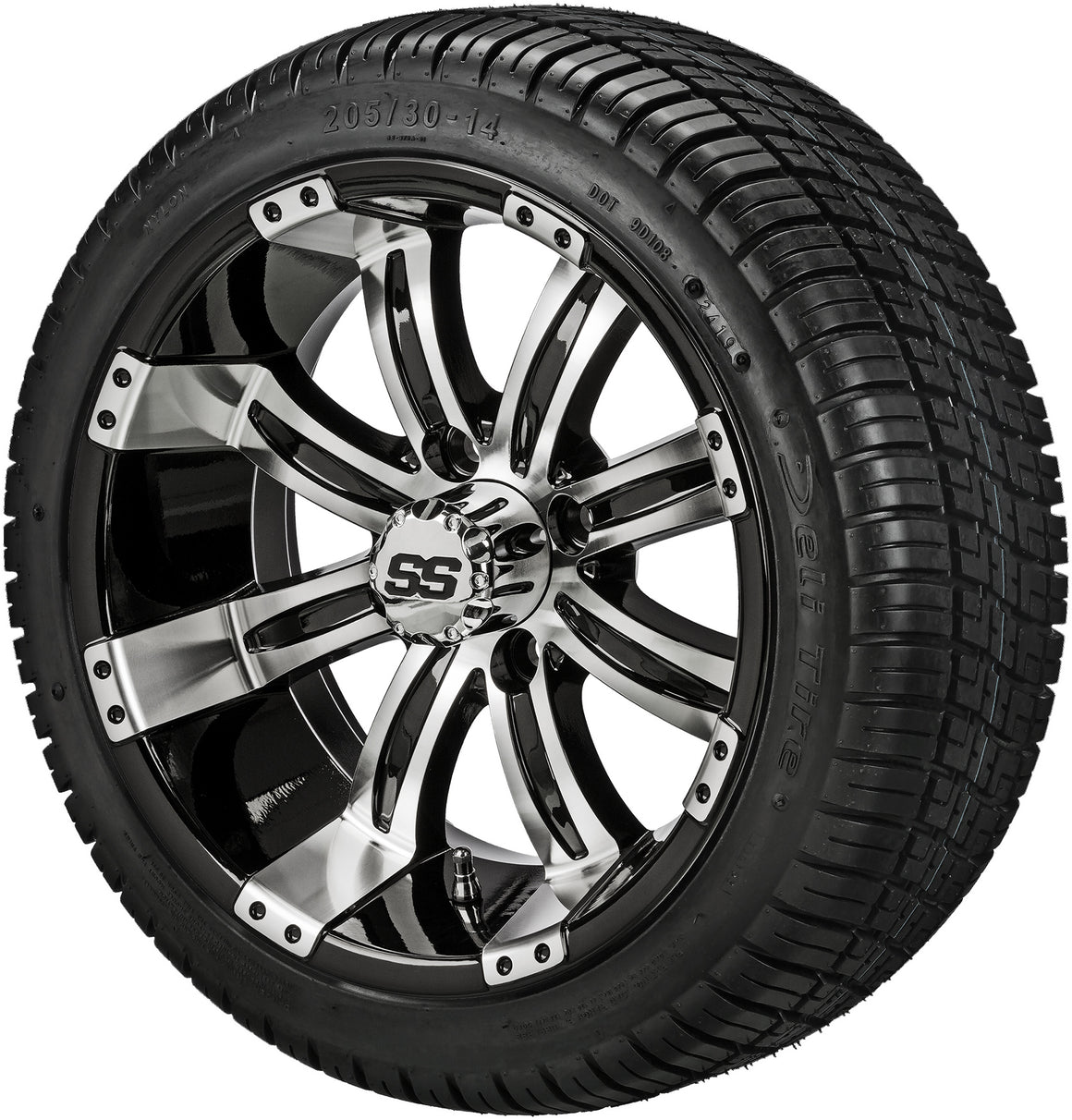 14" Casino Wheels on 205/30-14 Deli Tire Combo