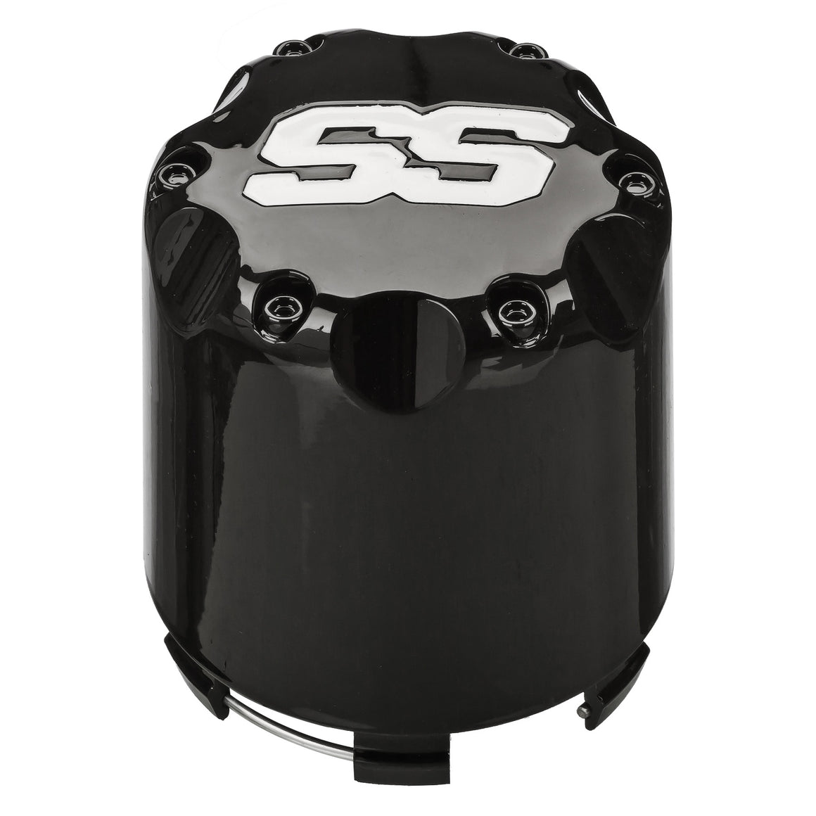 Black Snap In Cap w/White "SS"
